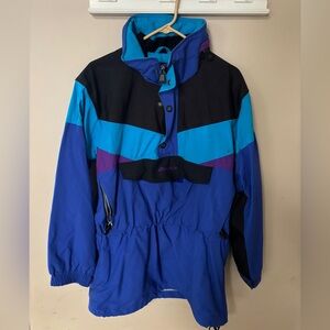 Nordica Retro Blue and Black Ski Jacket